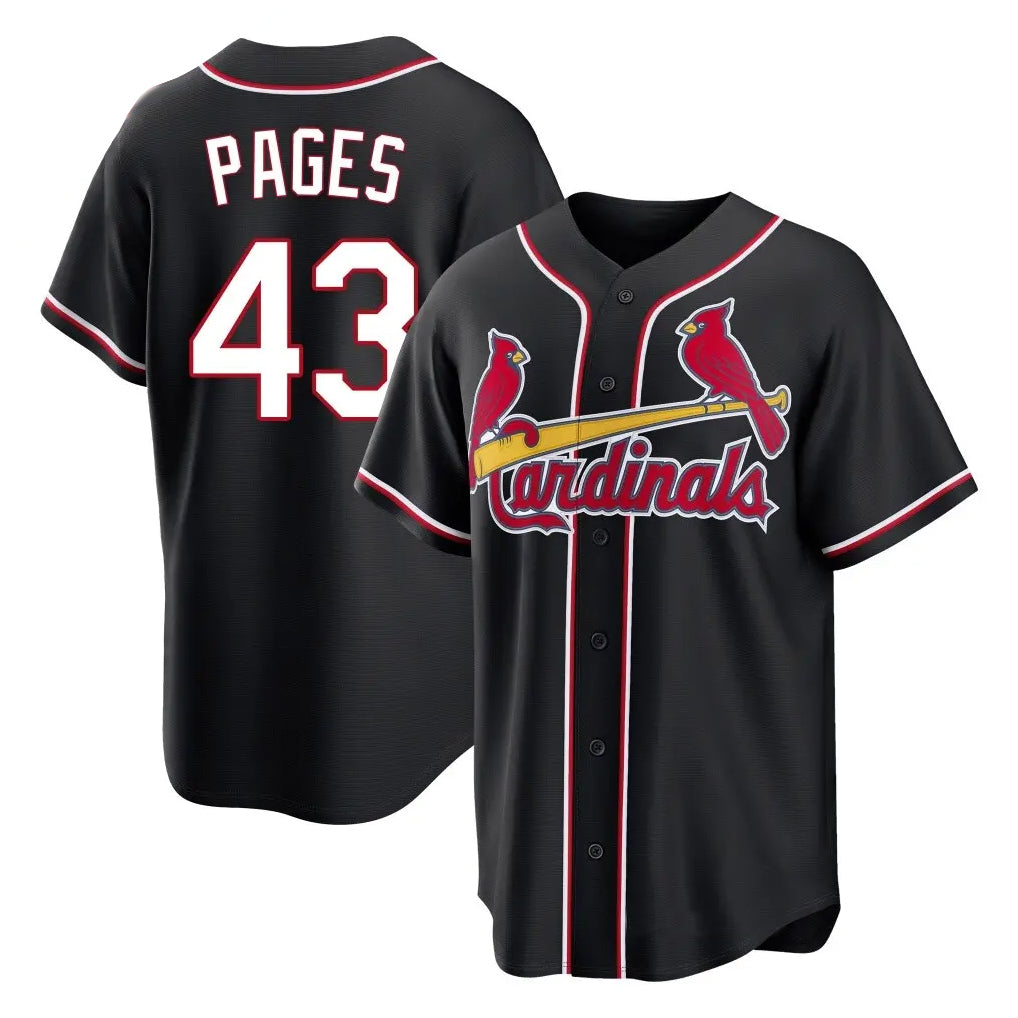 St. Louis Cardinals #43 Pedro Pages Player Black Carbon Fashio Game Hdoa Stitched Jerseys