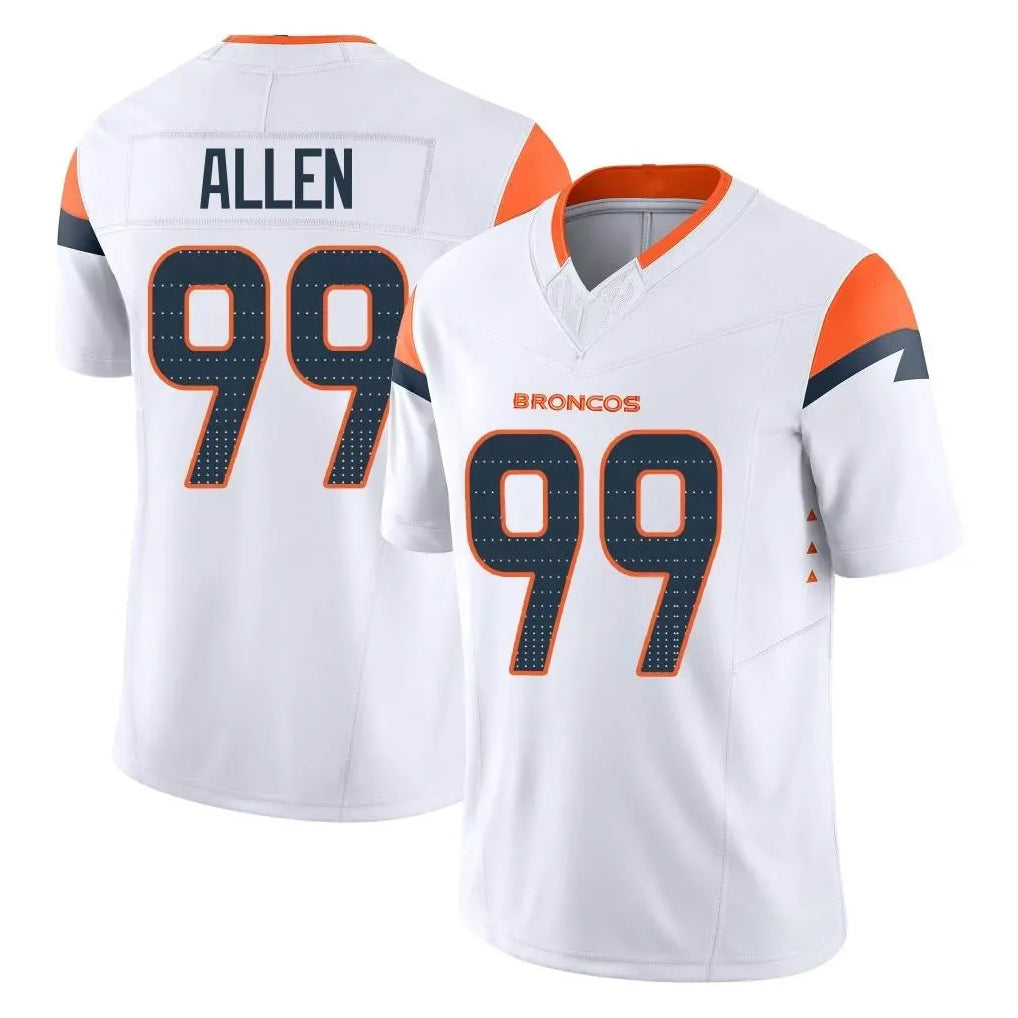 D.Broncos #99 Zach Allen Player White Limited Vapor F.U.S.E. Home Game Hdoa Stitched Jerseys