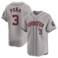H.Astros #3 Jeremy Pena Player Gray Home Limited Hdoa Stitched Jerseys