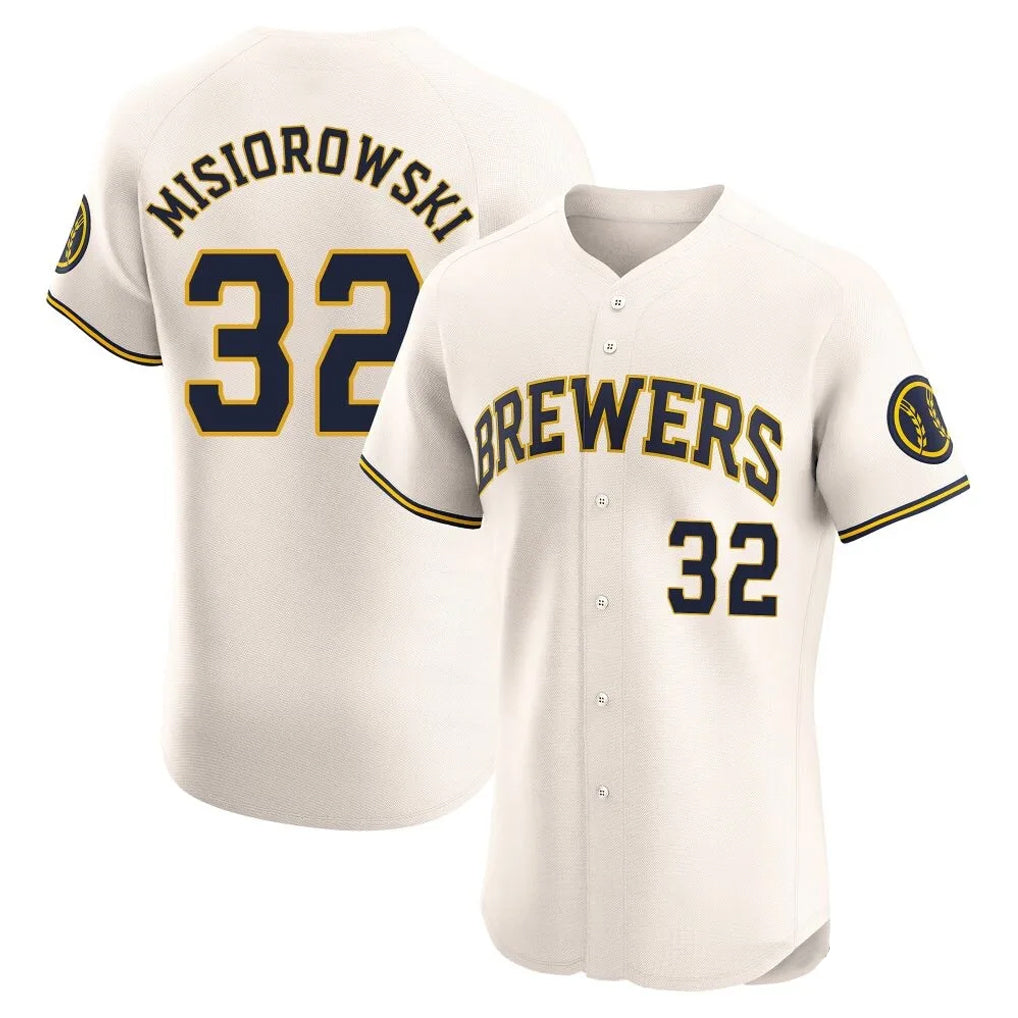 M.Brewers #32 Jacob Misiorowski Player Cream Home Limited Elite Hdoa Stitched Jerseys