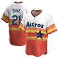 H.Astros #21 Yainer Diaz Player Rainbow Cooperstown Collection T-shirt Hdoa Stitched Jerseys