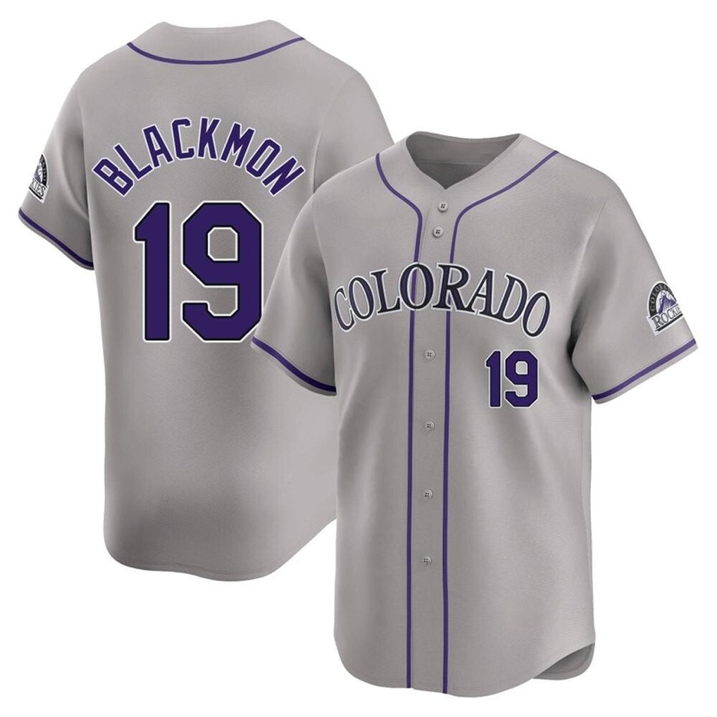 C.Rockies #19 Charlie Blackmon Player Gray Limited Home Hdoa Stitched Jerseys