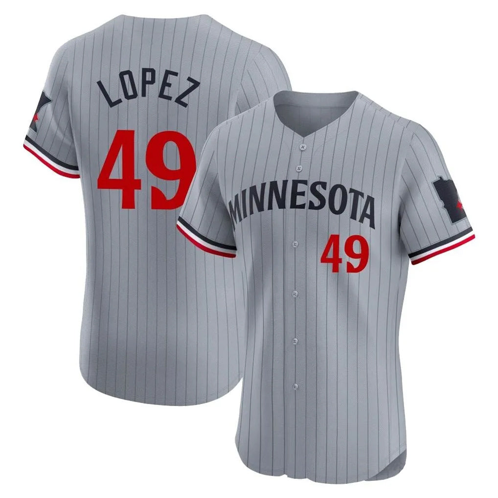 M.Twins #49 Pablo Lopez Player Gray Home Limited Elite Hdoa Stitched Jerseys
