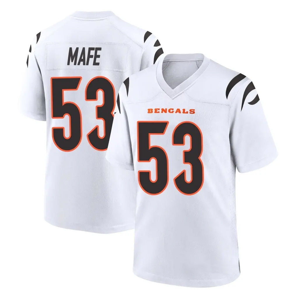 C.Bengals #53 Boye Mafe Player White Home Game Hdoa Stitched Jerseys