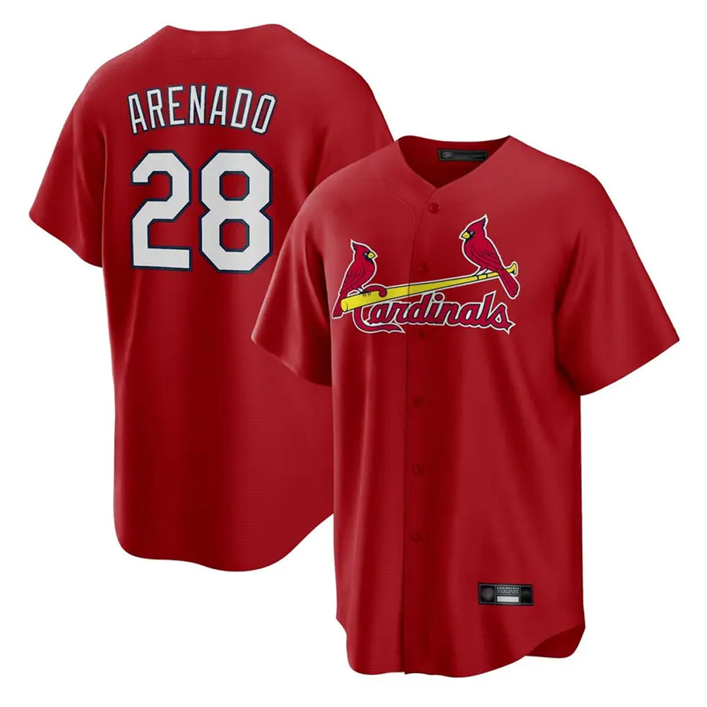 St. Louis Cardinals #28 Nolan Arenado Player Red Home Game Hdoa Stitched Jerseys