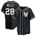 NY.Yankees #28 Austin Wells Player Black Out Game Home Hdoa Stitched Jerseys