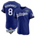 LA.Dodgers #8 Enrique Hern¨¢ndez Player Royal World Series City Connect Elite Home Hdoa Stitched Jerseys