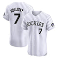 C.Rockies #7 Matt Holliday Player White Limited Elite Home Hdoa Stitched Jerseys