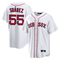 B.Red Sox #55 Ranger Su¨¢rez Player White Home Game Hdoa Stitched Jerseys