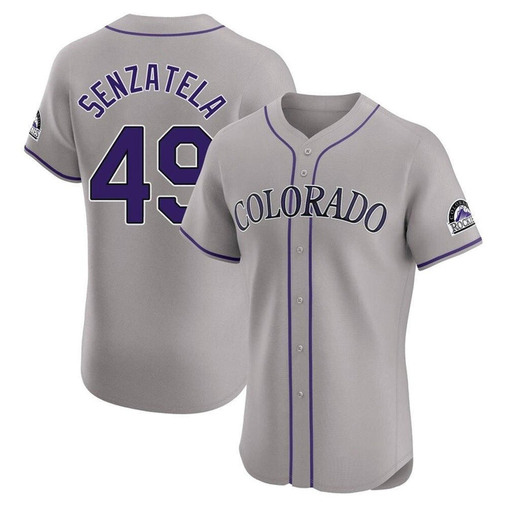 C.Rockies #49 Antonio Senzatela Player Gray Limited Elite Home Hdoa Stitched Jerseys
