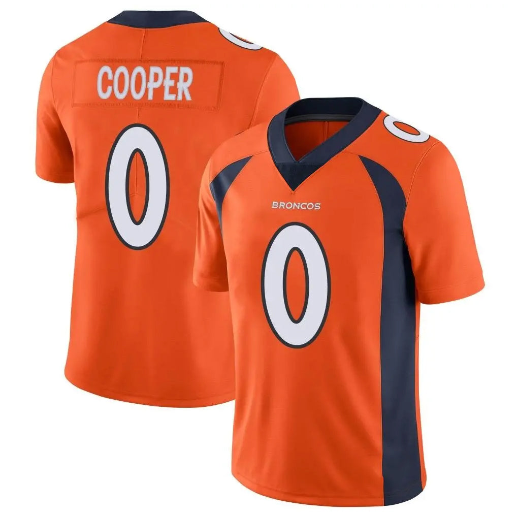 D.Broncos #0 Jonathon Cooper Player Orange Color Vapor Untouchable Limited Game Hdoa Stitched Jerseys