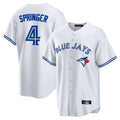 T.Blue Jays #4 George Springer Player White Home Game Hdoa Stitched Jerseys