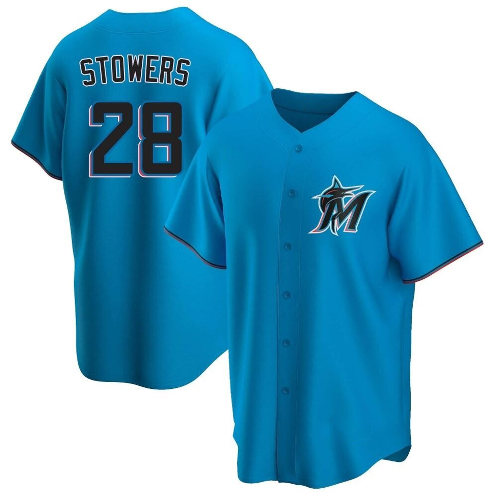 M.Marlins #28 Kyle Stowers Player Blue Home Game Hdoa Stitched Jerseys