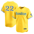 B.Red Sox #22 Garrett Whitlock Player Yellow Limited Home Game Hdoa Stitched Jerseys