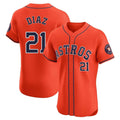 H.Astros #21 Yainer Diaz Player Orange Home Limited Elite Hdoa Stitched Jerseys