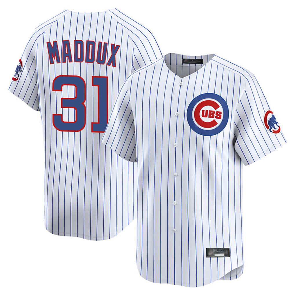 C.Cubs #31 Greg Maddux Player White Limited Home Game Hdoa Stitched Jerseys