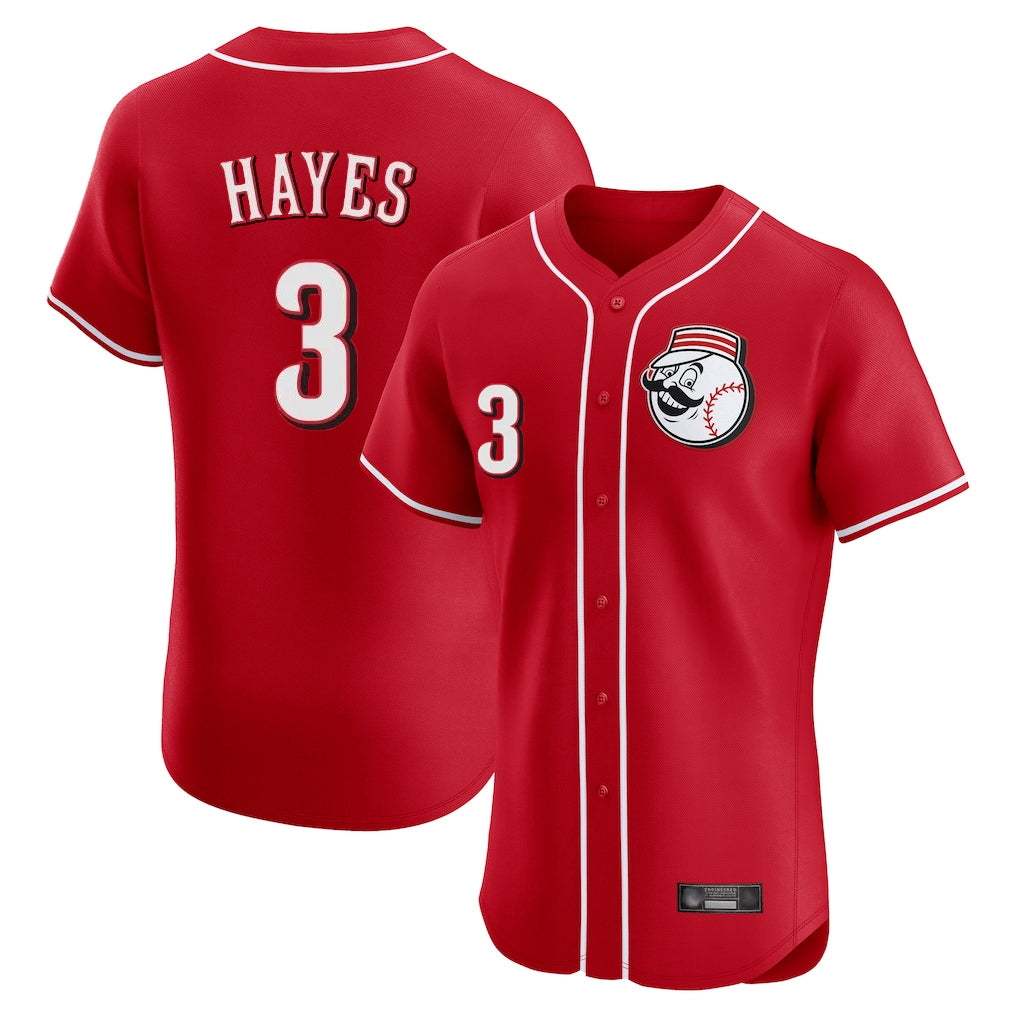C.Reds #3 Ke'Bryan Hayes Player Red Limited Elite Home Game Hdoa Stitched Jerseys