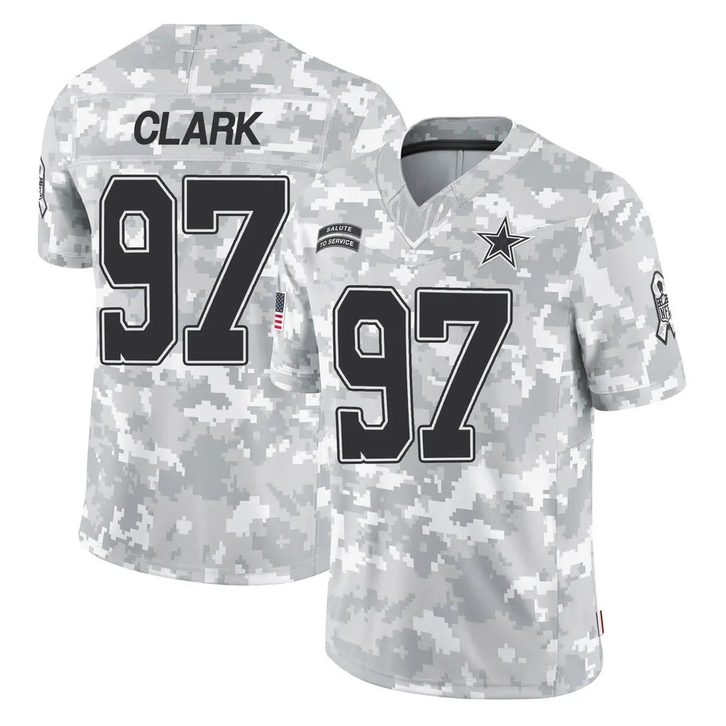 D.Cowboys #97 Kenny Clark Player Arctic Camo Salute to Service Limited Home Game Hdoa Stitched Jerseys