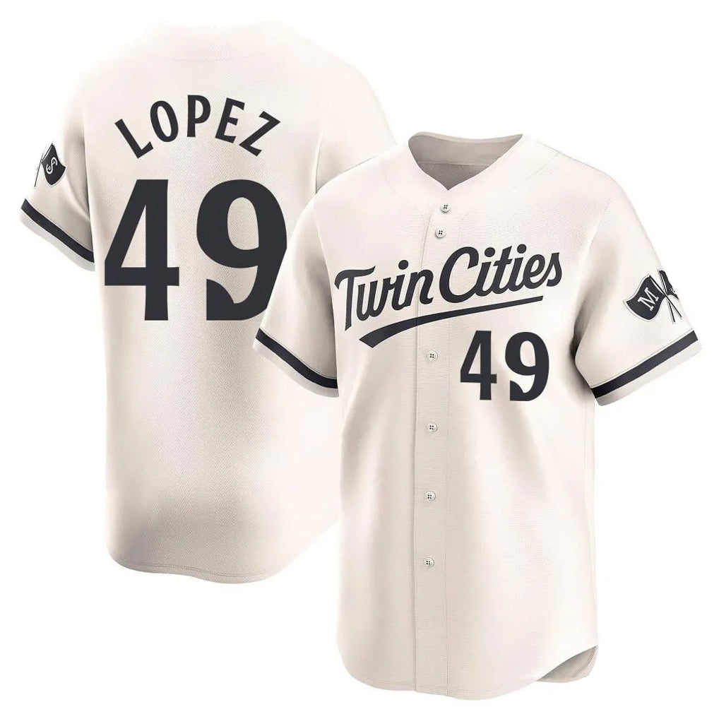 M.Twins #49 Pablo Lopez Player Cream Home Limited Hdoa Stitched Jerseys
