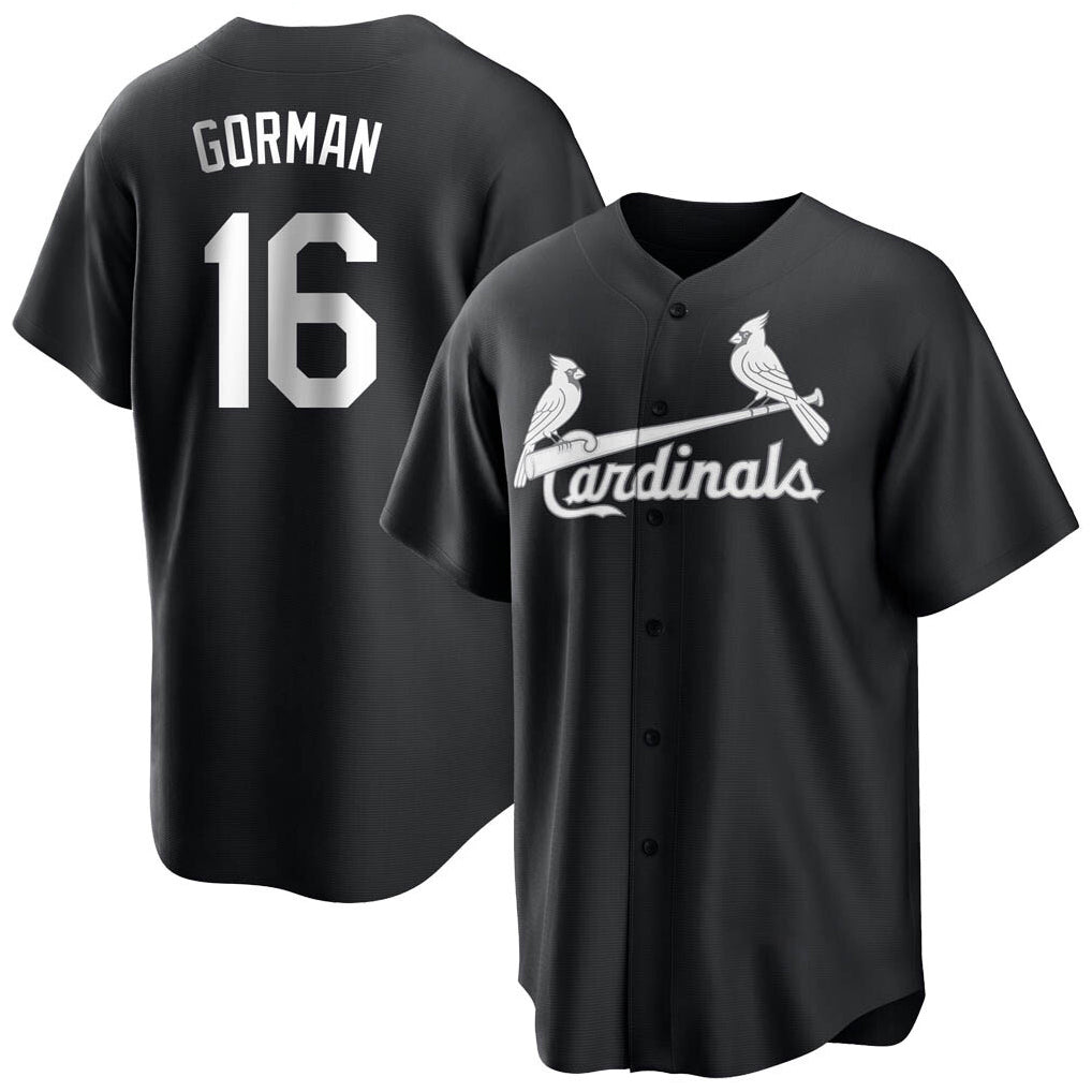 St. Louis Cardinals #16 Nolan Gorman Player Black City Connect Home Limited Hdoa Stitched Jerseys