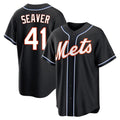 NY.Mets #41 Tom Seaver Player Black Fashion Out Game Hdoa Stitched Jerseys