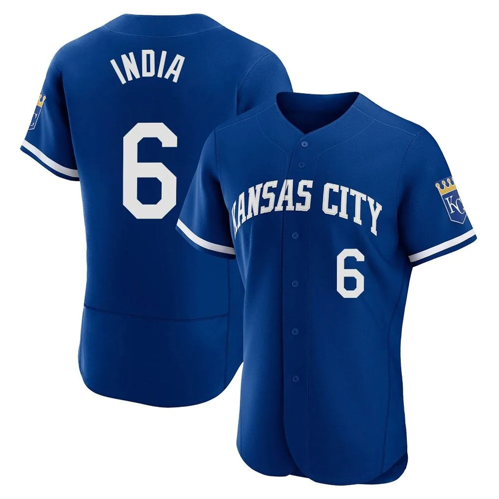 KC.Royals #6 Jonathan India Player Royal Limited Elite Home Hdoa Stitched Jerseys