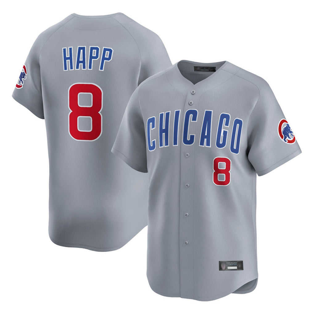 C.Cubs #8 Ian Happ Player Gray Road Limited Home Hdoa Stitched Jerseys