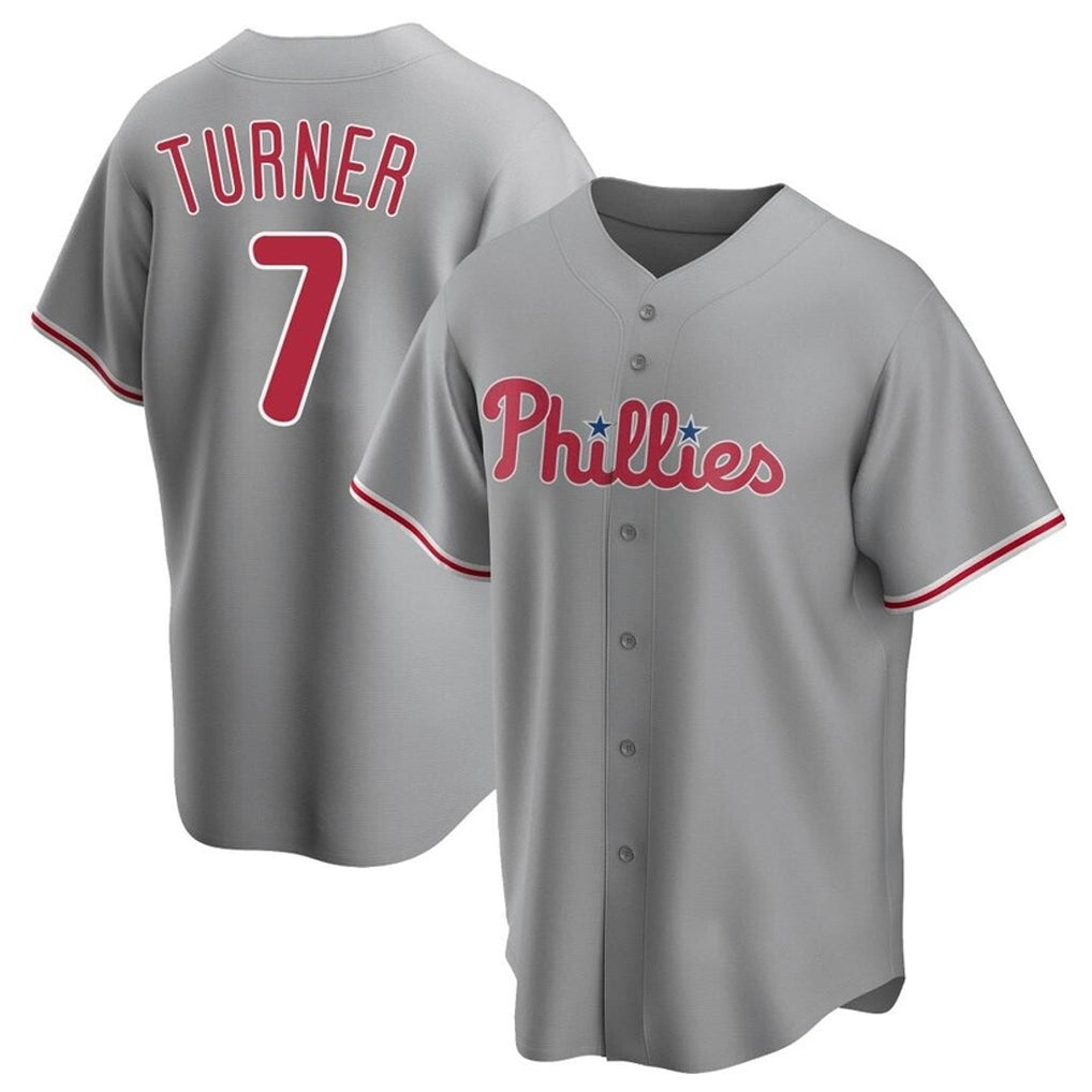 P.Phillies #7 Trea Turner Player Gray Home Game Hdoa Stitched Jerseys