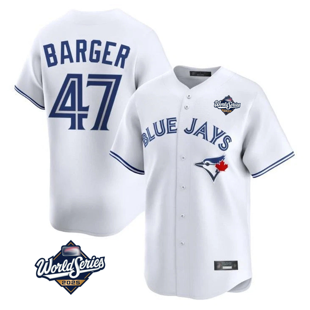 T.Blue Jays #47 Addison Barger Player White 2025 World Series Limited Hdoa Stitched Jerseys