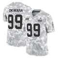 C.Browns #99 Julian Okwara Player Arctic Camo Salute to Service Limited Home Game Hdoa Stitched Jerseys