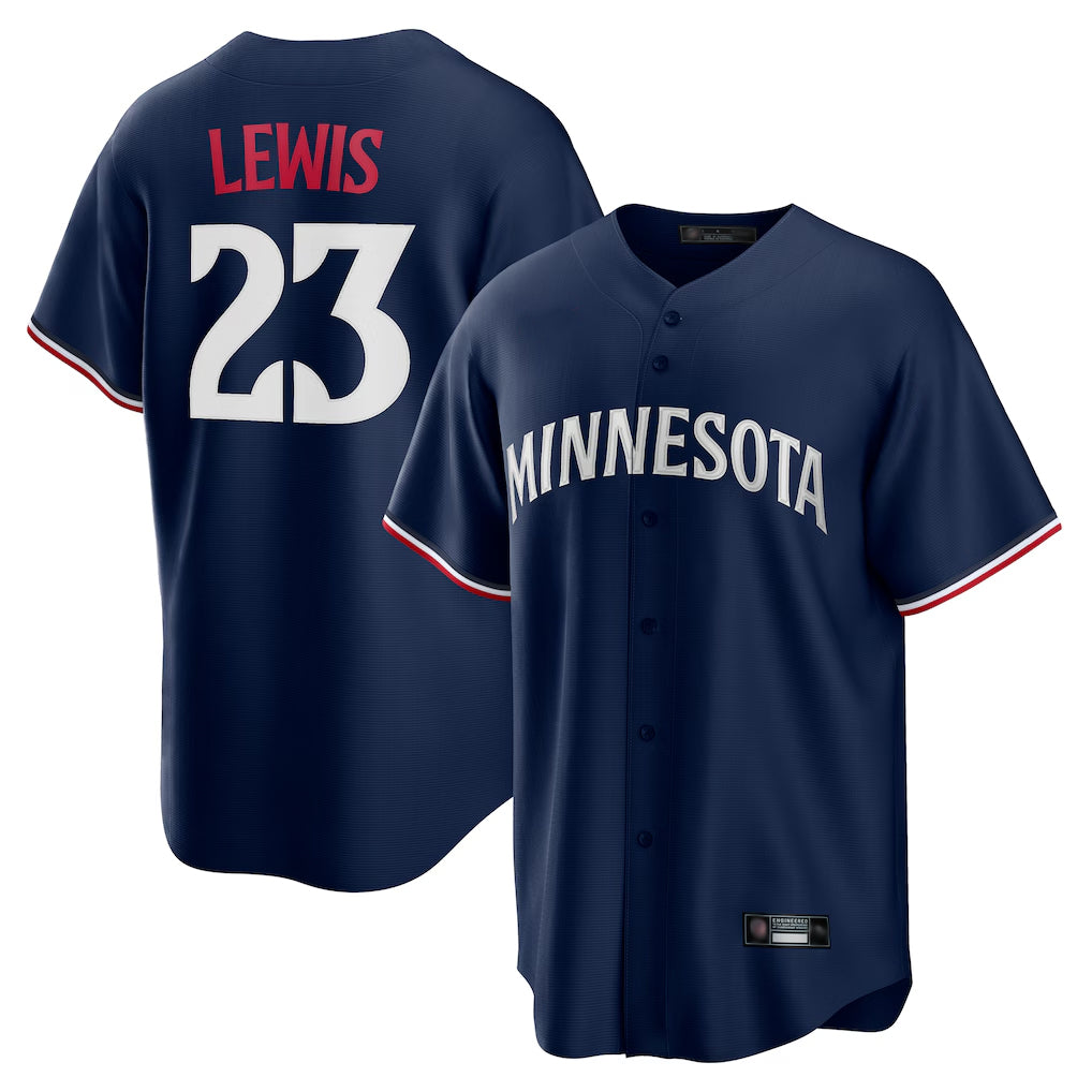 M.Twins #23 Royce Lewis Player Navy Replica Alternate Home Hdoa Stitched Jerseys