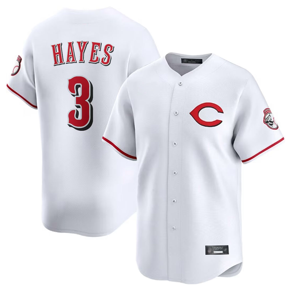 C.Reds #3 Ke'Bryan Hayes Player White Limited Home Hdoa Stitched Jerseys