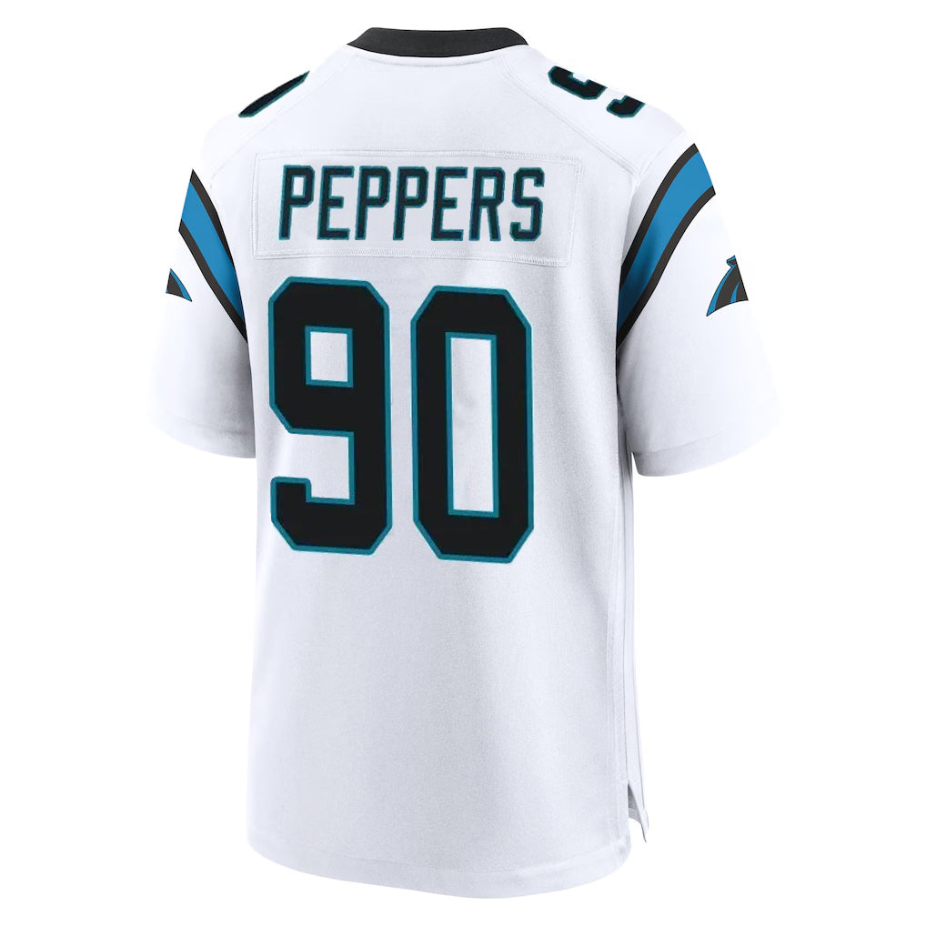 C.Panthers #90 Julius Peppers Player White Home Game Hdoa Stitched Jerseys