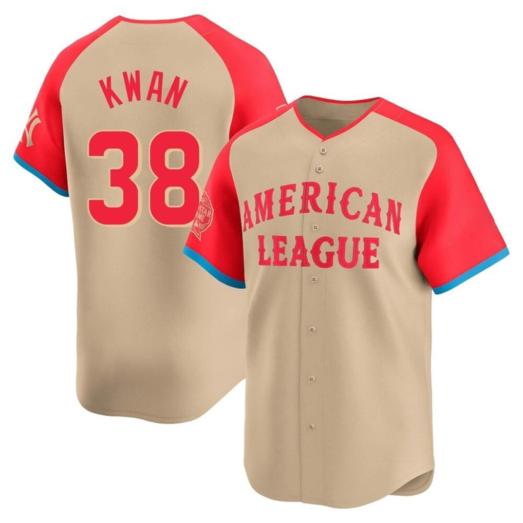 C.Guardians #38 Steven Kwan Player Cream American League All-Star Limited Home Hdoa Stitched Jerseys