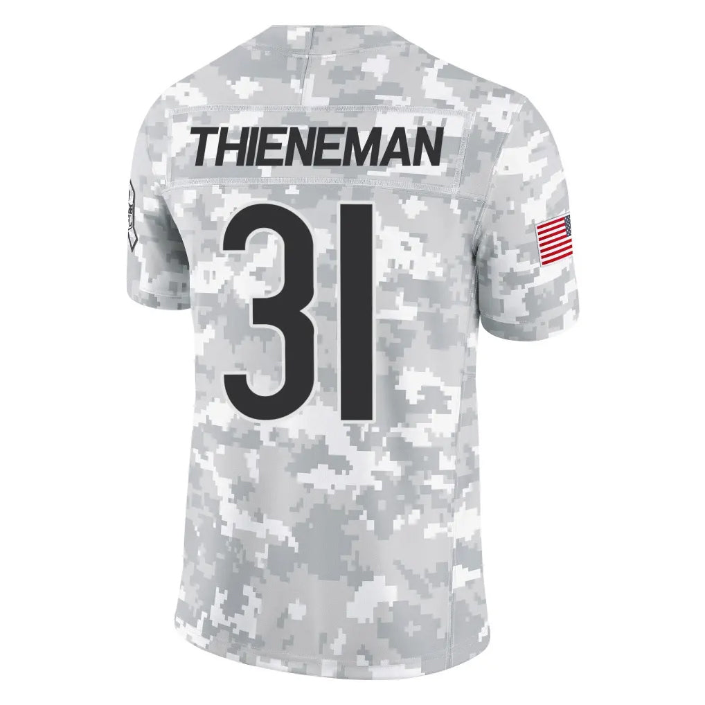 C.Bears #31 Dillon Thieneman Player Arctic Camo Salute to Service Limited Hdoa Stitched Jerseys