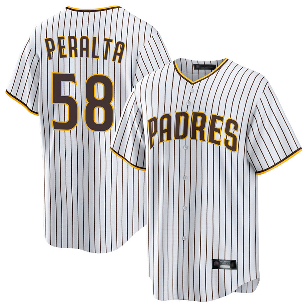 S.Diego Padres #58 Wandy Peralta Player White Home Game Hdoa Stitched Jerseys