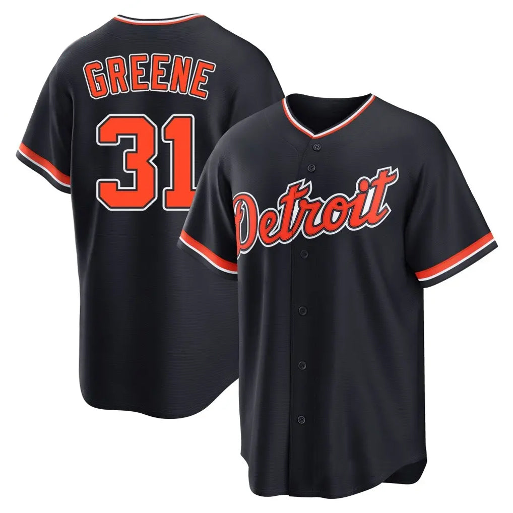 D.Tigers #31 Riley Greene Player Navy Home Game Hdoa Stitched Jerseys