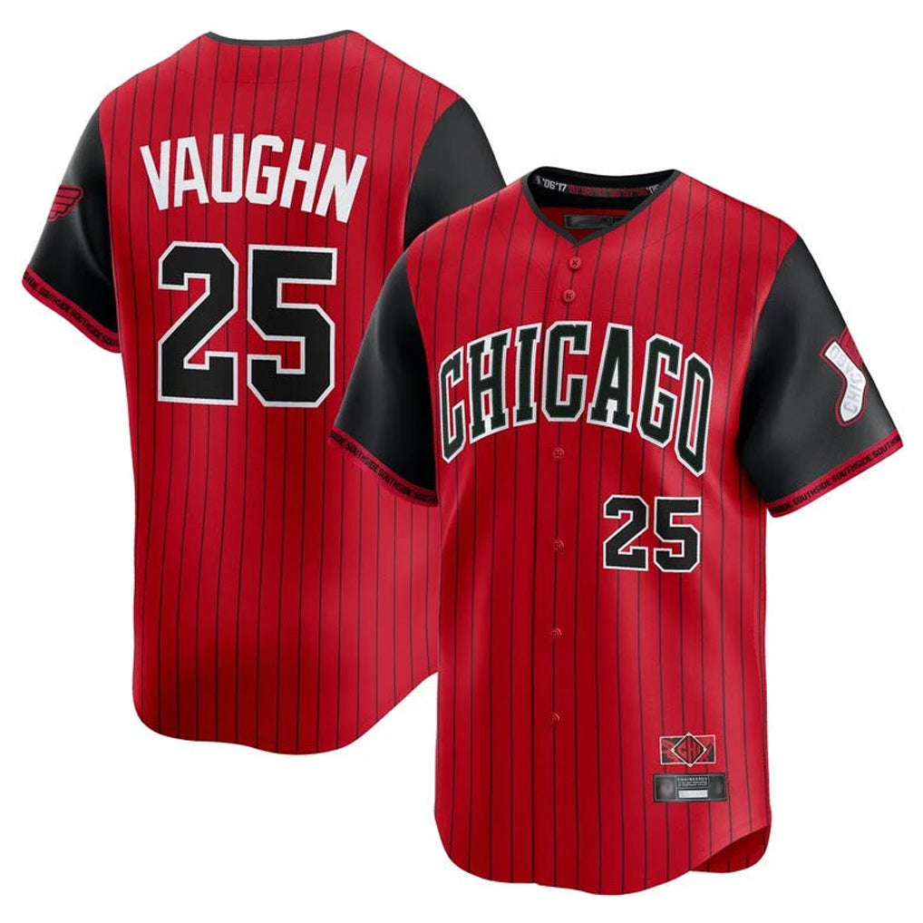 C.White Sox #25 Andrew Vaughn Player Red City Connect Limited Home Hdoa Stitched Jerseys