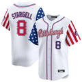 P.Pirates #8 Willie Stargell Player White 2025 Independence Day Vapor Premier Limited Hdoa Stitched Jerseys