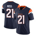 D.Broncos #21 Riley Moss Player Navy Limited Vapor F.U.S.E. Home Game Hdoa Stitched Jerseys