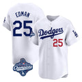 LA.Dodgers #25 Tommy Edman Player White World Series Meet Limited Home Hdoa Stitched Jerseys