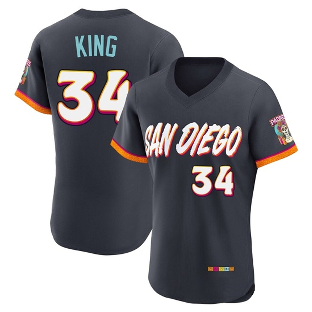 S.Diego Padres #34 Michael King Player Obsidian 2026 City Connect Home Limited Elite T-shirt Hdoa Stitched Jerseys
