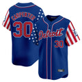 D.Tigers #30 Kerry Carpenter Player Royal Independence Day Vapor Premier Limited Hdoa Stitched Jerseys