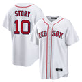 B.Red Sox #10 Trevor Story Player White Home Game Hdoa Stitched Jerseys