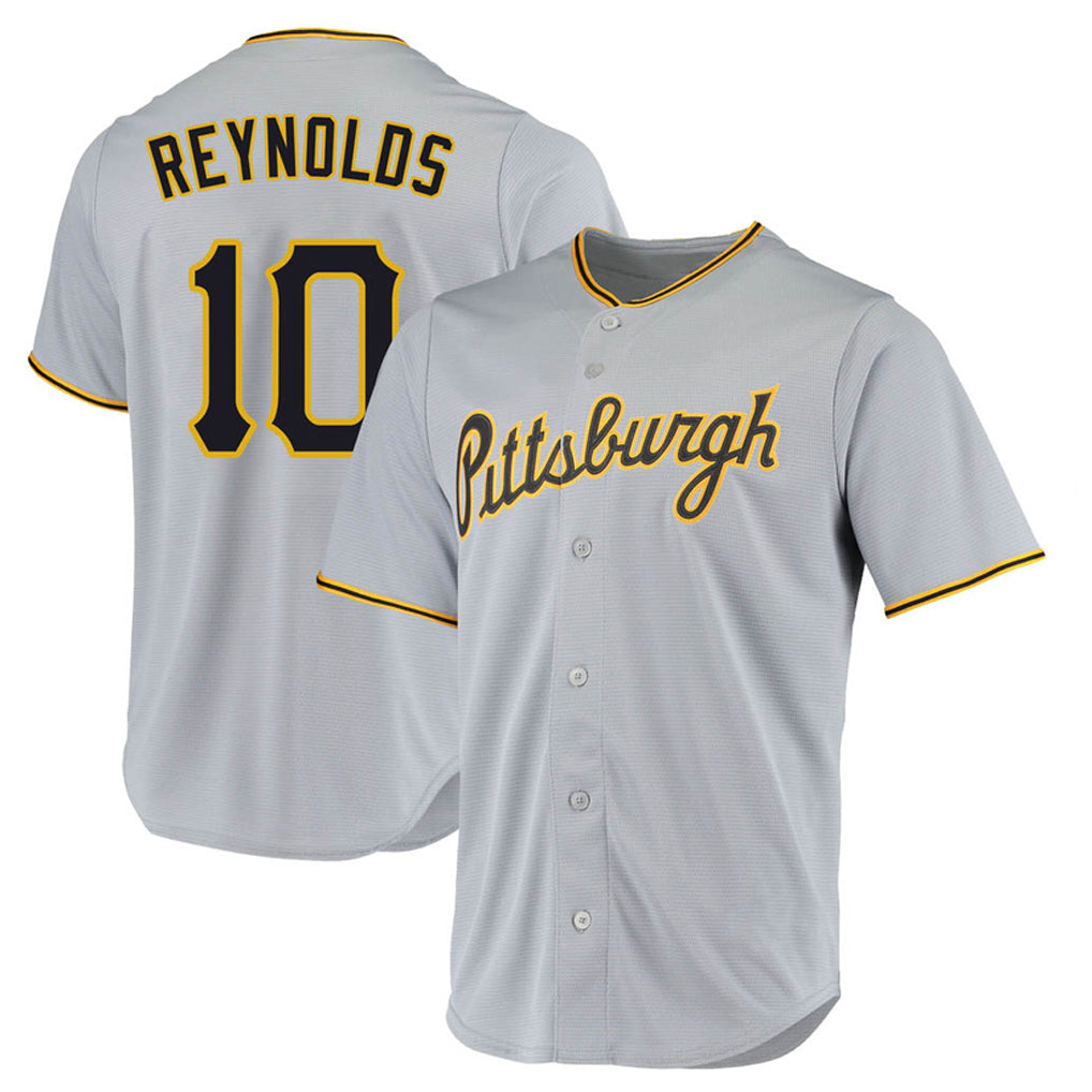 P.Pirates #10 Bryan Reynolds Player Gray Road Home Game Hdoa Stitched Jerseys