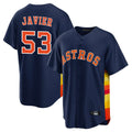 H.Astros #53 Cristian Javier Player Navy Home Game Hdoa Stitched Jerseys