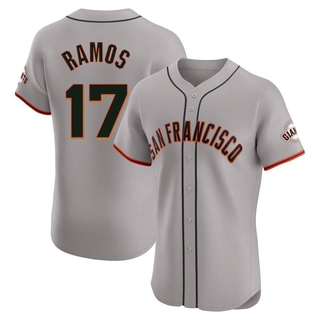 SF.Giants #17 Heliot Ramos Player Gray Home Limited Elite Hdoa Stitched Jerseys
