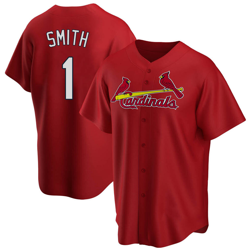 St. Louis Cardinals #1 Ozzie Smith Player Red Home Game Hdoa Stitched Jerseys