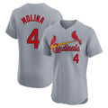 St. Louis Cardinals #4 Yadier Molina Player Gray Home Limited Elite Hdoa Stitched Jerseys