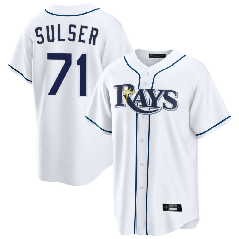 T.Bay Rays #71 Cole Sulser Player White Home Game Hdoa Stitched Jerseys